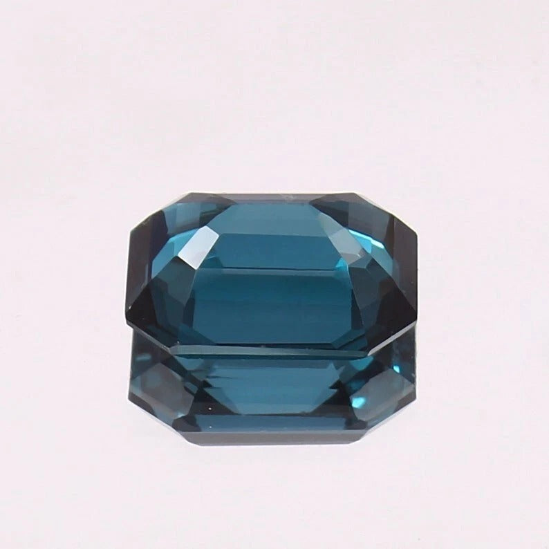 9.34 Ct Blue Green Tourmaline – Untreated Emerald Cut Gem