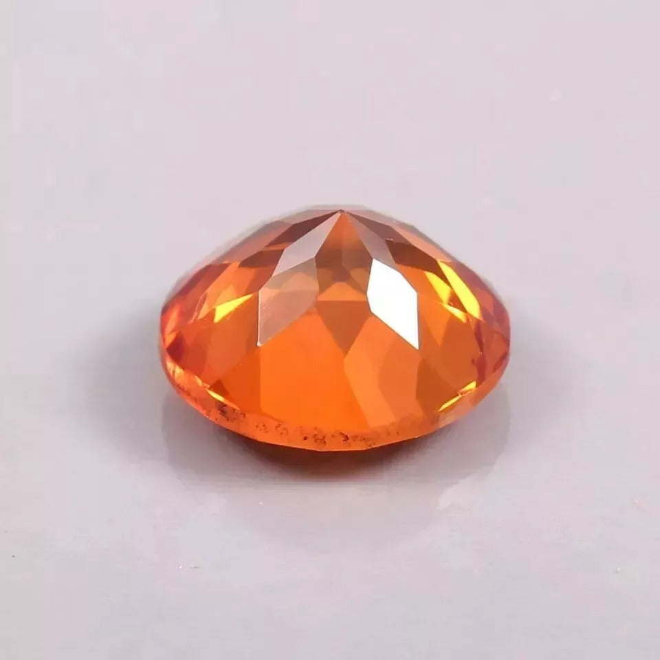 9.68 Ct Orange Sapphire – Round Cut AAA Ceylon Gem