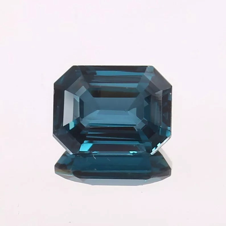 9.34 Ct Blue Green Tourmaline – Untreated Emerald Cut Gem