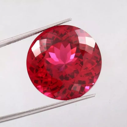 Natural 9.00 Ct Blood Red Mozambique Ruby Loose Round Gemstone Cut
