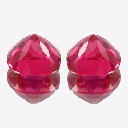 red ruby cushion pair