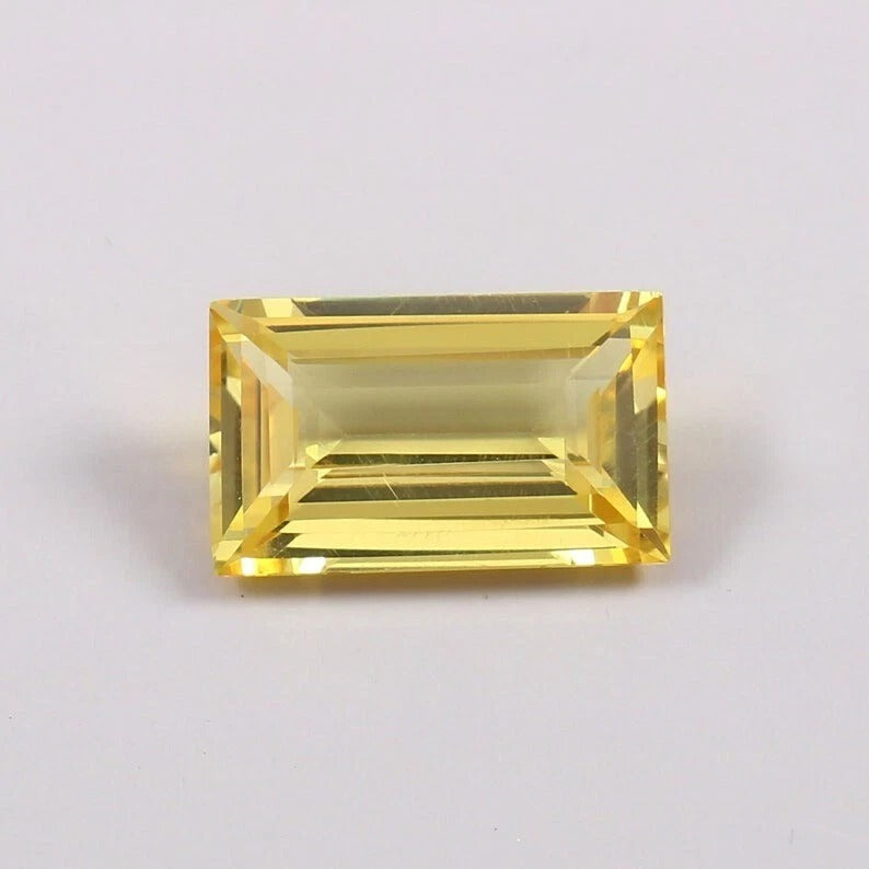 Baguette Cut yellow sapphire 