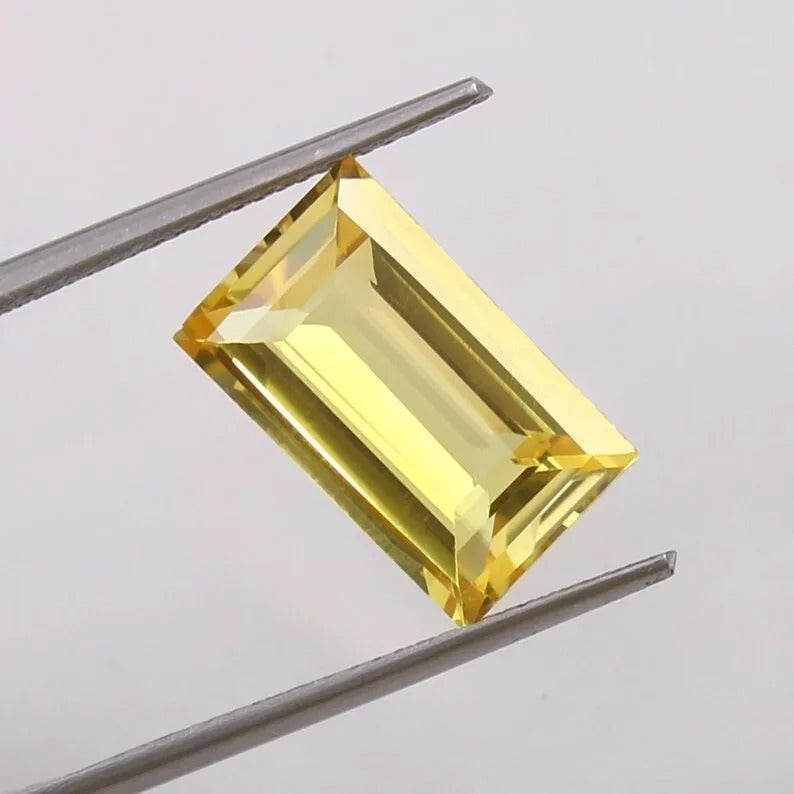 Baguette Cut yellow sapphire 
