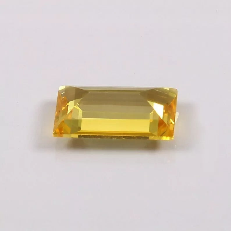 Baguette Cut yellow sapphire 