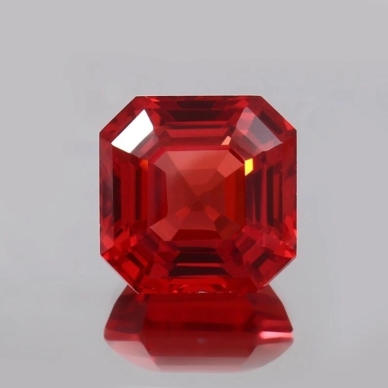 Solomon Padparadscha Sapphire gemstone with a clear background