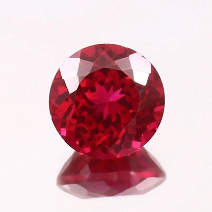 Rare Pigeon Red Ruby gemstone on a white background