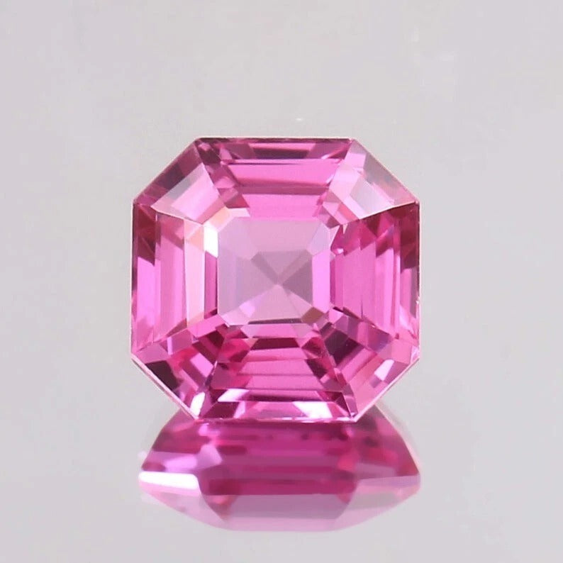 Flawless Ceylon Pink Sapphire gemstone with a clear background