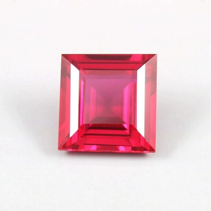 Mozambique Ruby red gemstone on a white background