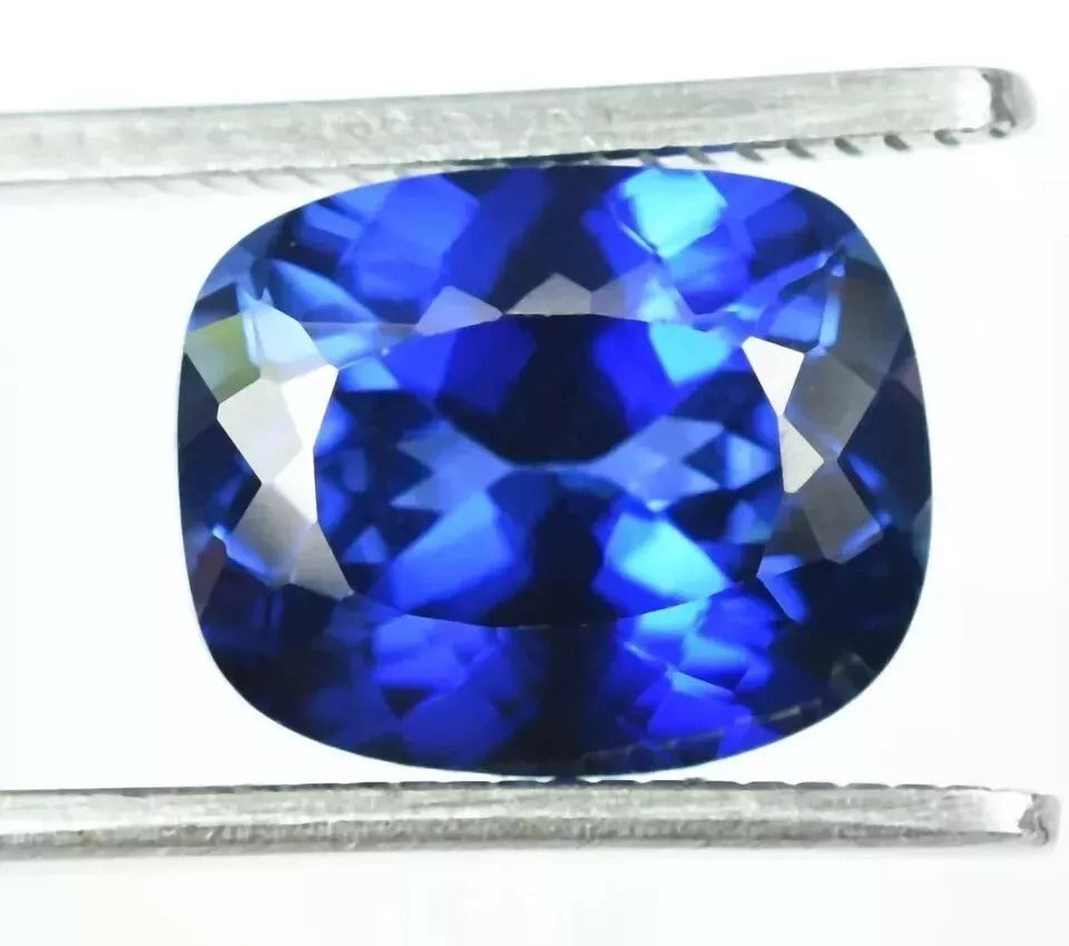 Ceylon Blue Sapphire gemstone on a white background