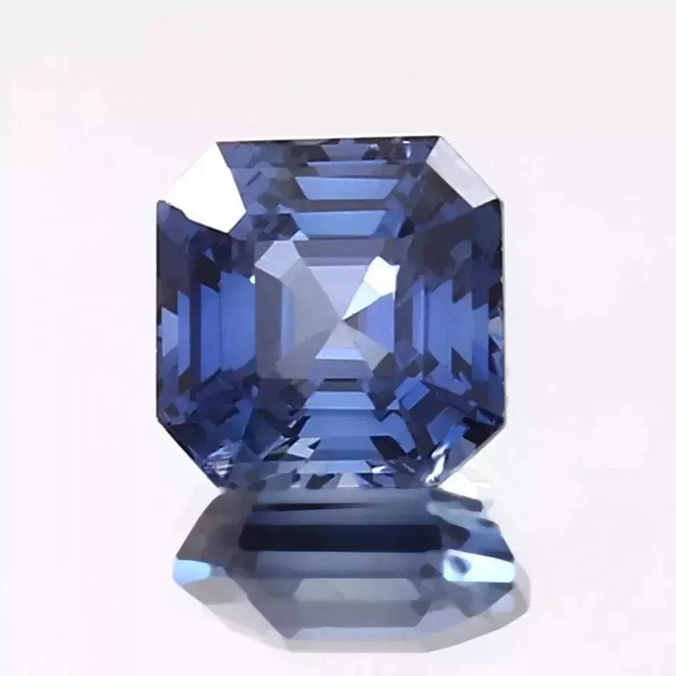 8.14 Ct Royal Blue Sapphire – AAA Asscher Cut Gem