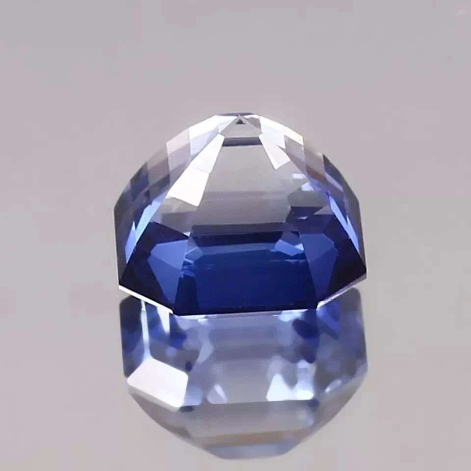 9.66 Ct Ceylon Blue Sapphire – Untreated Asscher Cut Gem