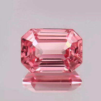 Padparadscha Sapphire Peach to Pink gemstone with a clear background