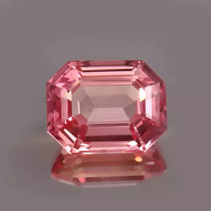 9.67 Ct Padparadscha Sapphire – Emerald Cut Unheated Gem